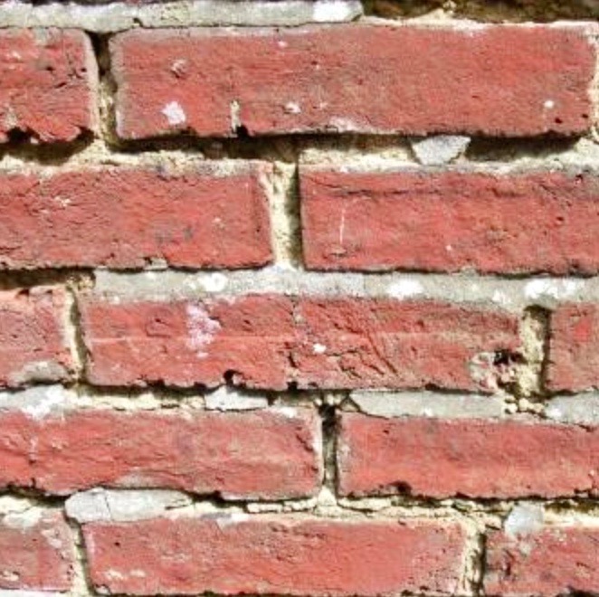 defective mortar between bricks